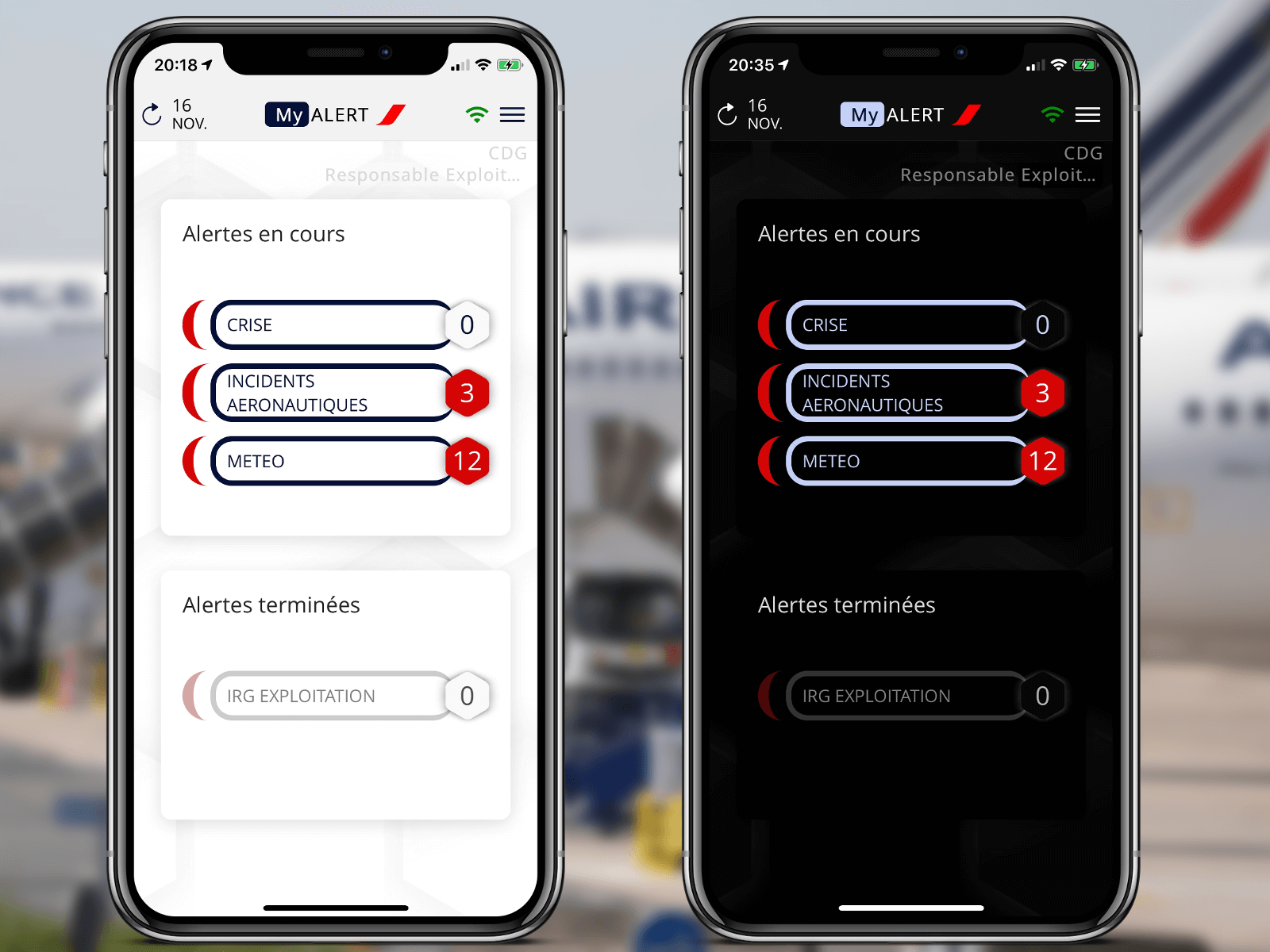 Air France COMOPS MyALERT iPhone