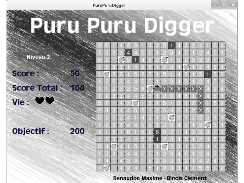 Jeu PuruPuruDigger niveau 2