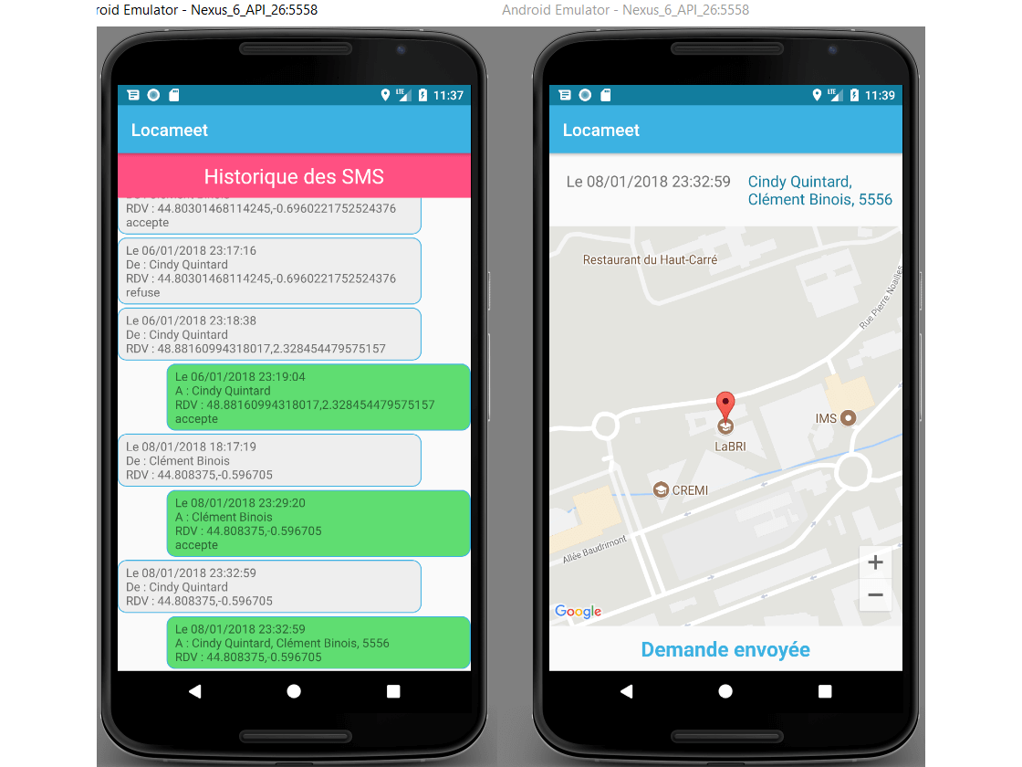 Locameet historique des rendez-vous