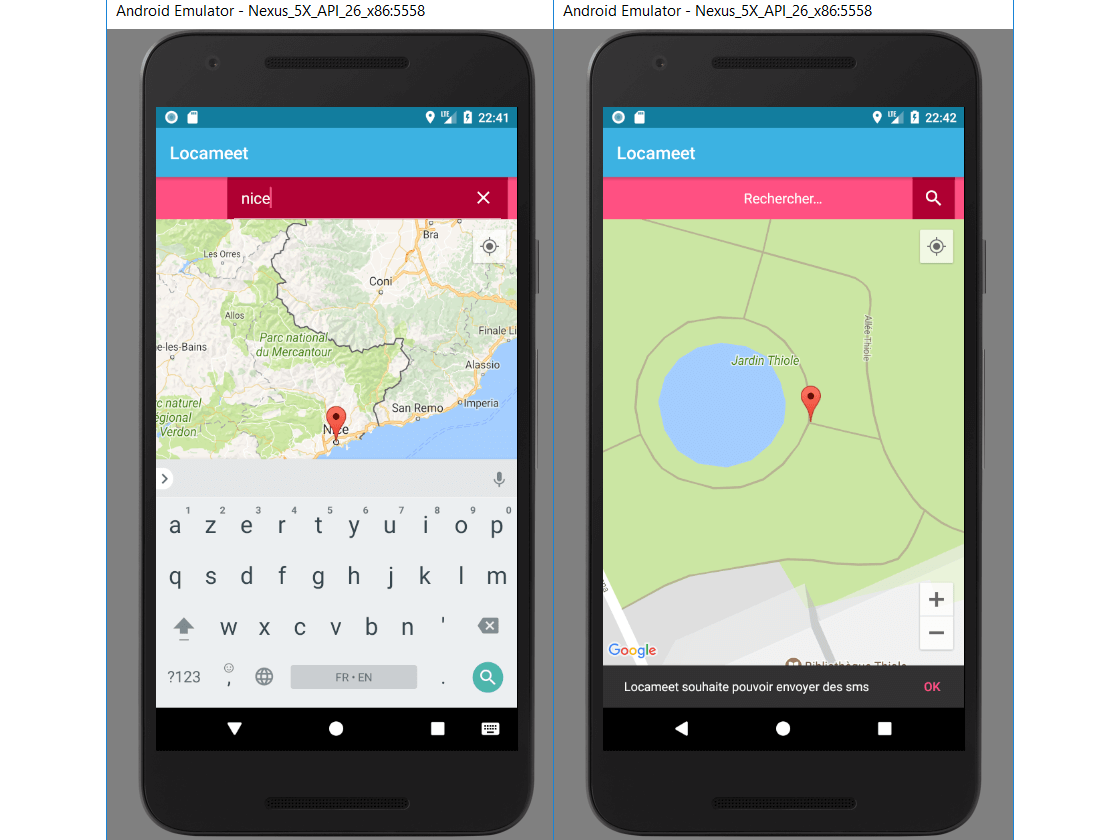 Locameet recherche du lieu de rendez-vous