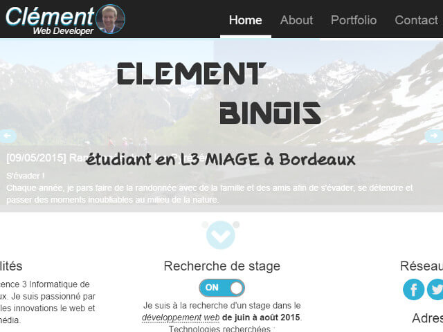 Cr&eacute;ation de mon portfolio