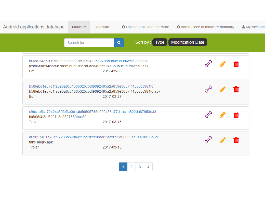 Dataset Malware - Gestion des malwares
