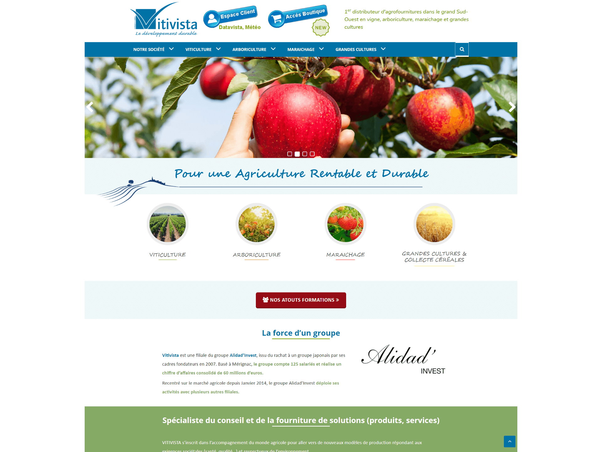 Vitivista.com Page d'accueil