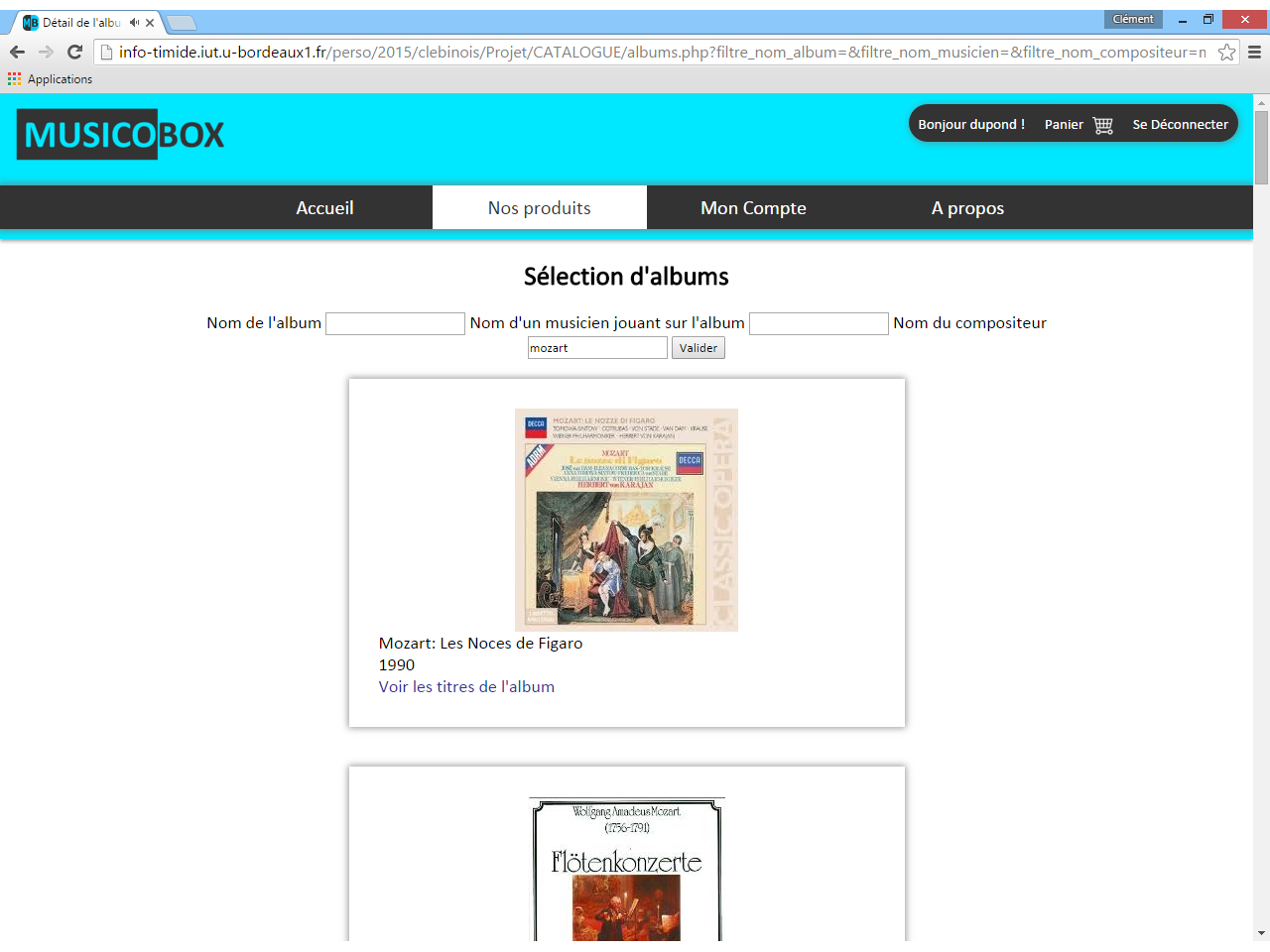 Musicobox Sélection d'Albums