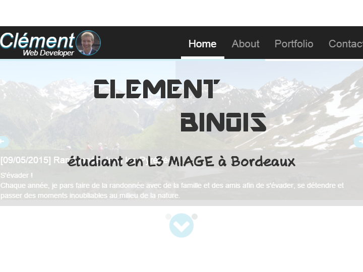 Portfolio v1 Presentation première connexion