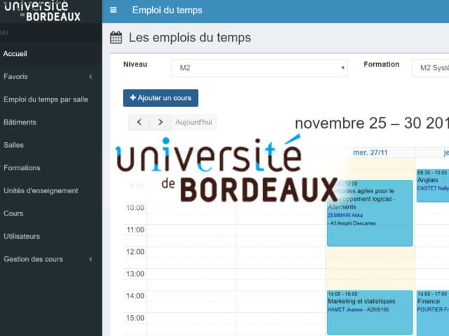App web de gestion d'emploi du temps universitaire
