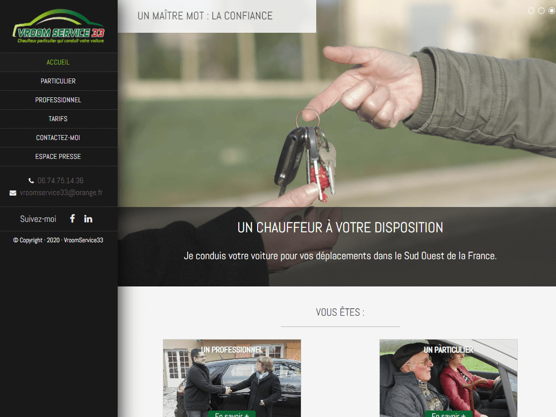Vroomservice33 Page d'accueil